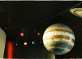 solar system model in science museum display