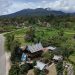 aerial view of traditional minangkabau village in west sumatra