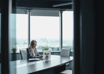 woman using a laptop